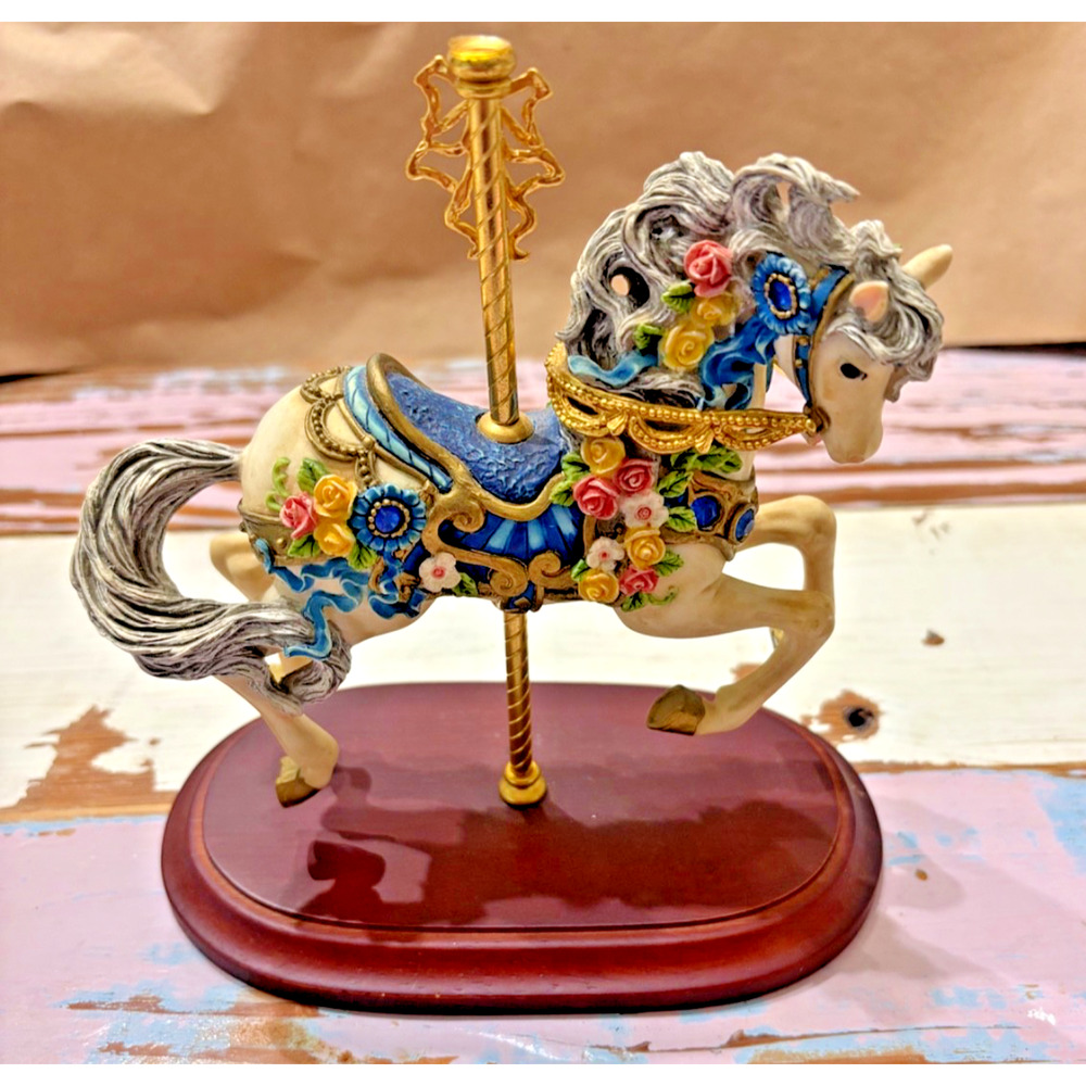 Hamilton Collection Sapphire Jumper Jeweled Carousel Collection 1995